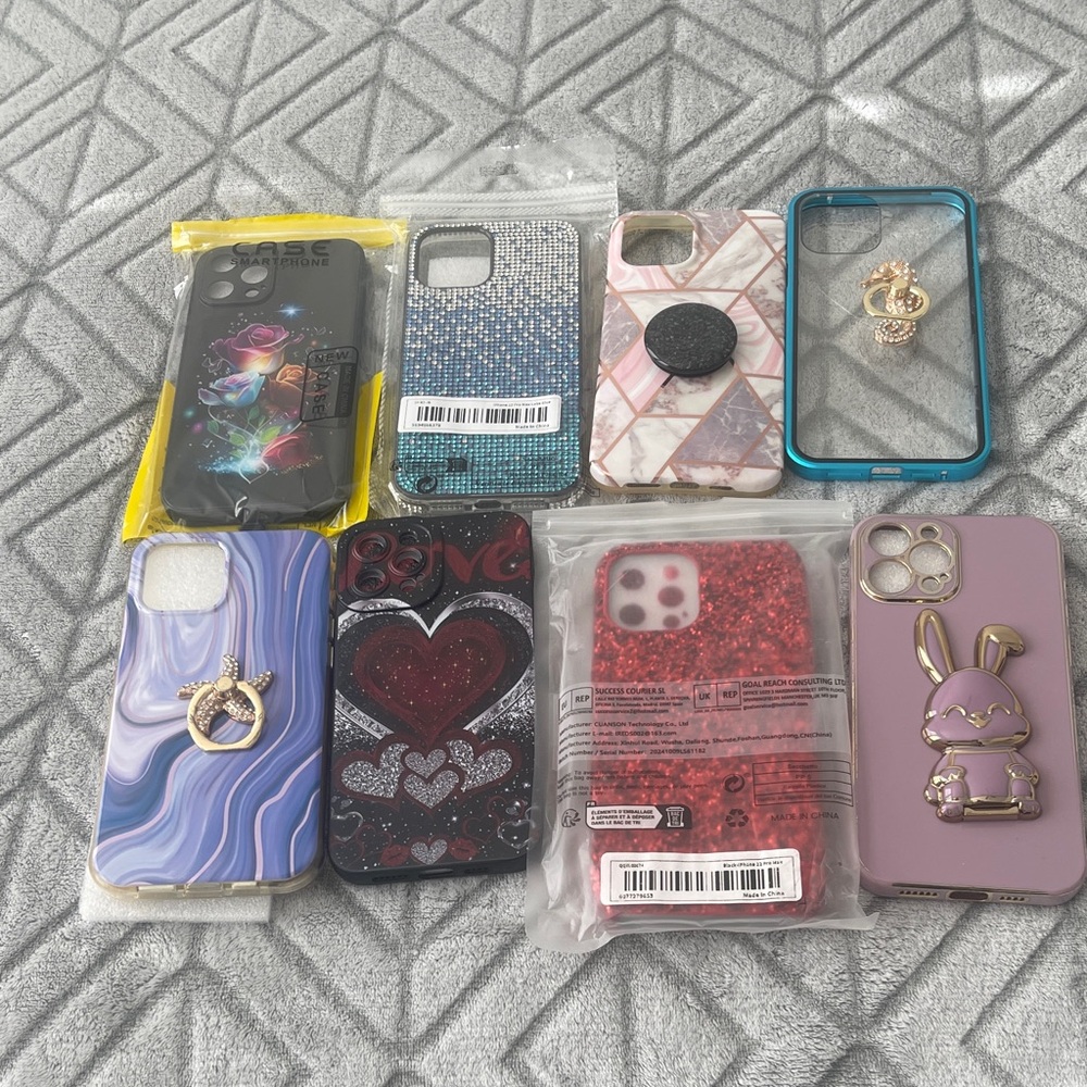 Purple Bunny Phone Case with Ring Holder